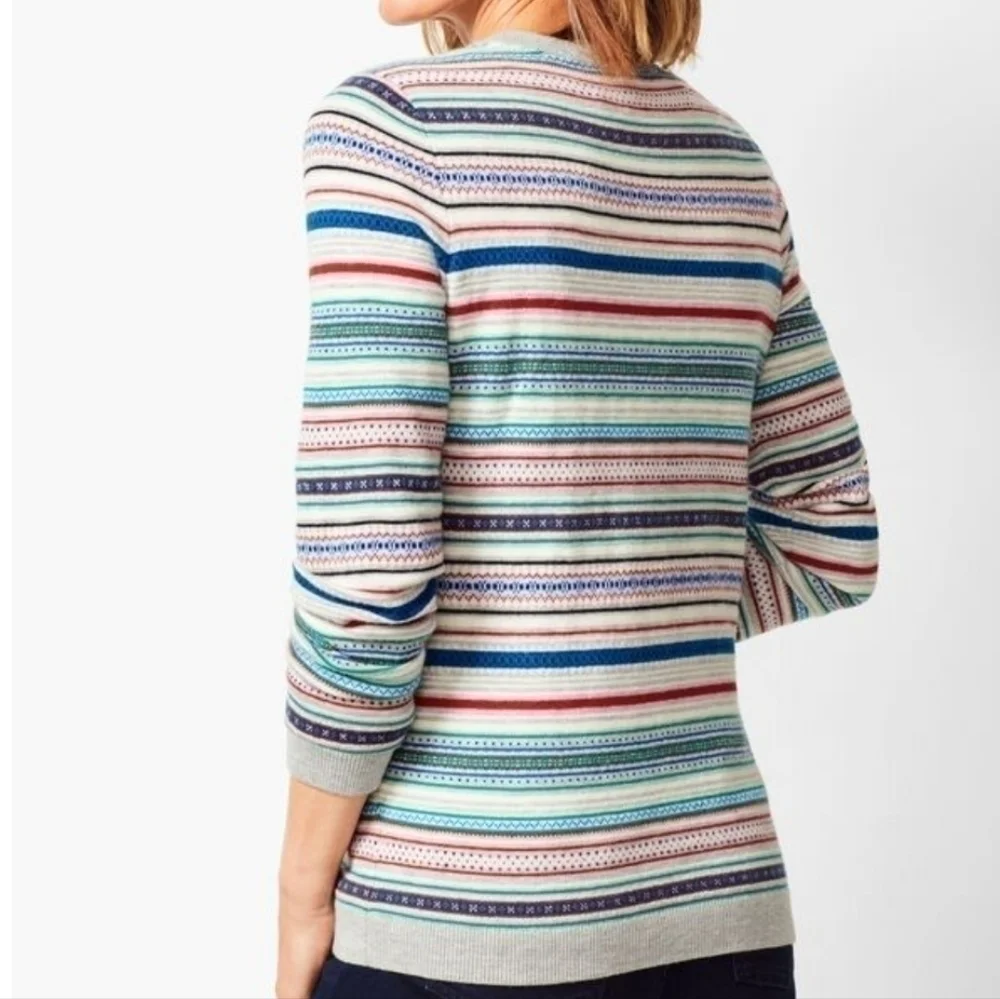 Lambs wool Blend Talbots Sweater Cardigan Collegiate Large Medium Modest